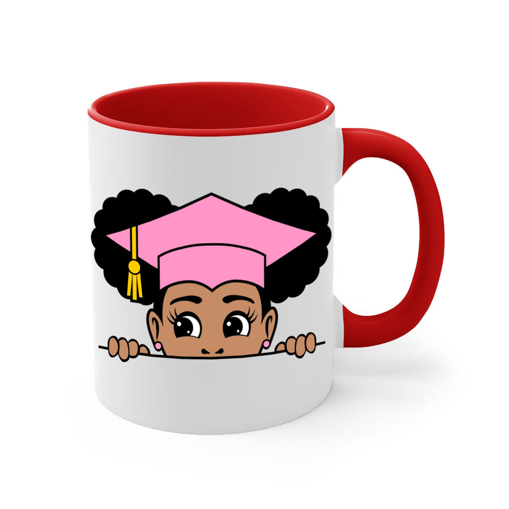 peekaboo afro puffs grad girl 23#- Black women - Girls-Mug / Coffee Cup