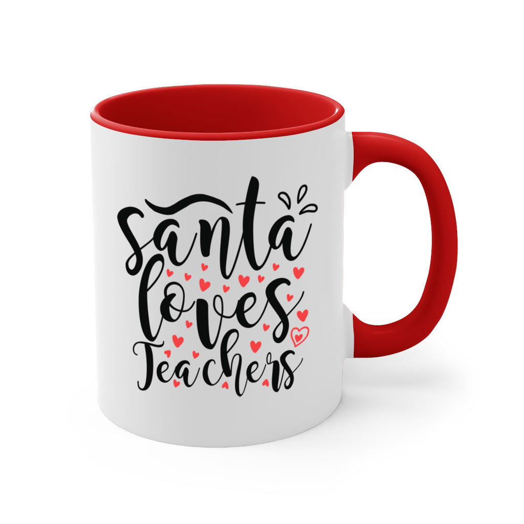 santa loves teachers 23#- christmas-Mug / Coffee Cup