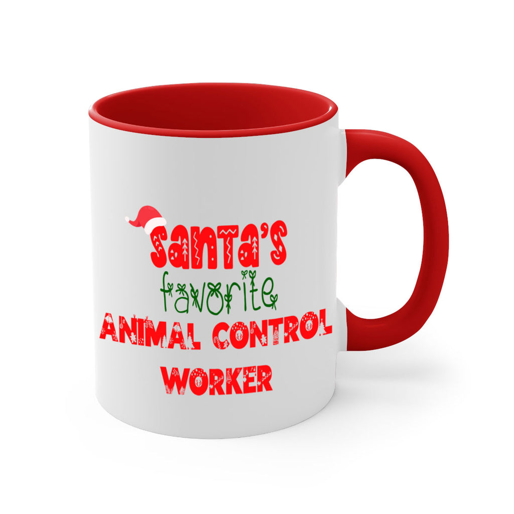 santas favorite animal control worker style 641#- christmas-Mug / Coffee Cup