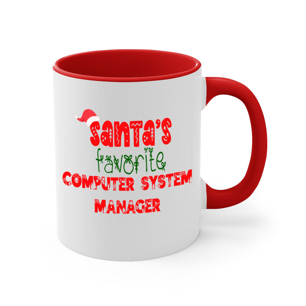 santas favorite computer system manager style 733#- christmas-Mug / Coffee Cup