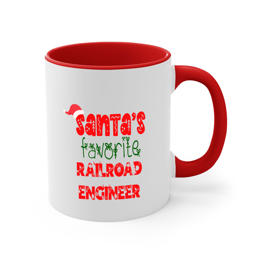 santas favorite railroad engineer style 1053#- christmas-Mug / Coffee Cup
