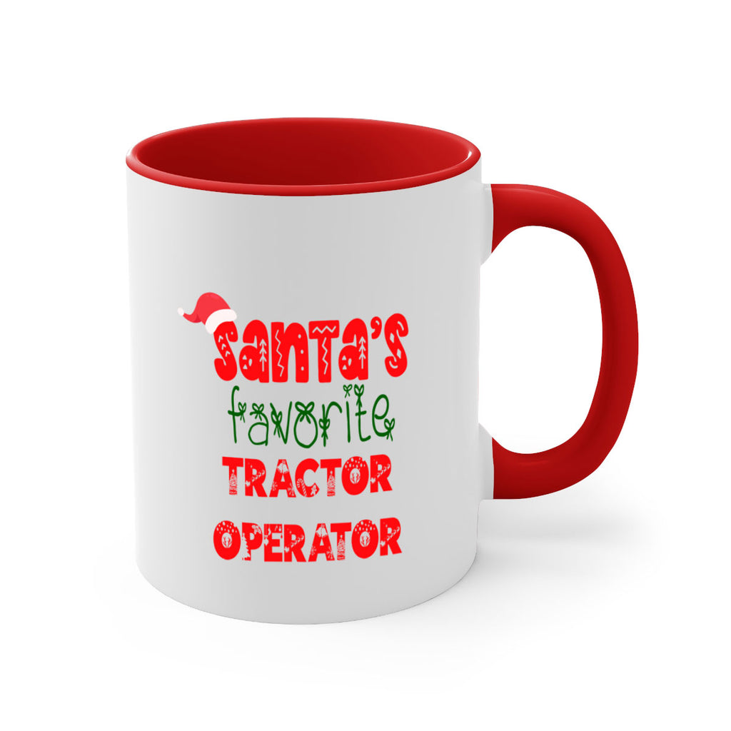 santas favorite tractor operator style 1125#- christmas-Mug / Coffee Cup