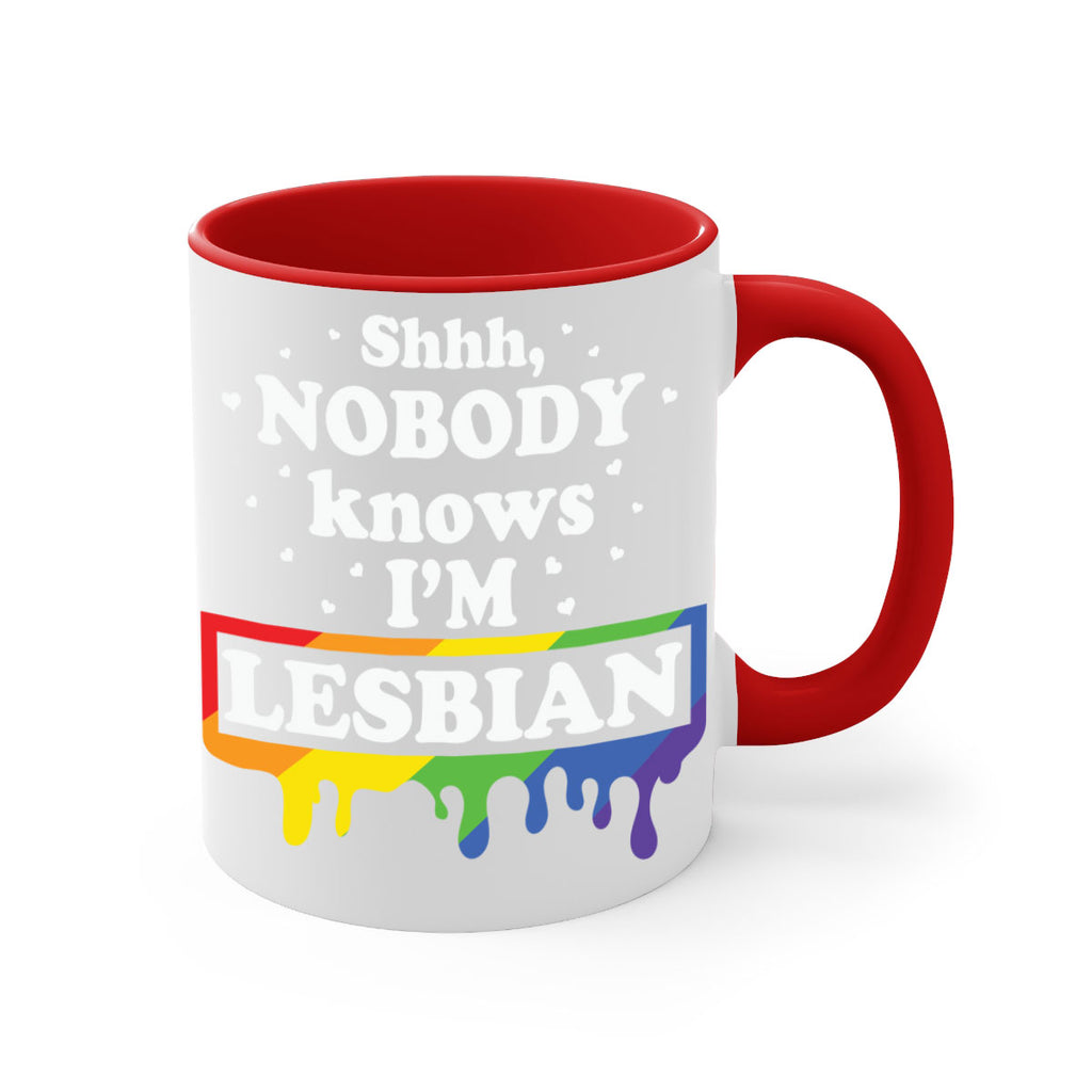 shhh nobody knows im a lgbt 21#- lgbt-Mug / Coffee Cup