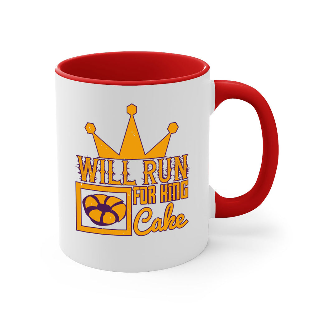 will run for king cake 28#- mardi gras-Mug / Coffee Cup