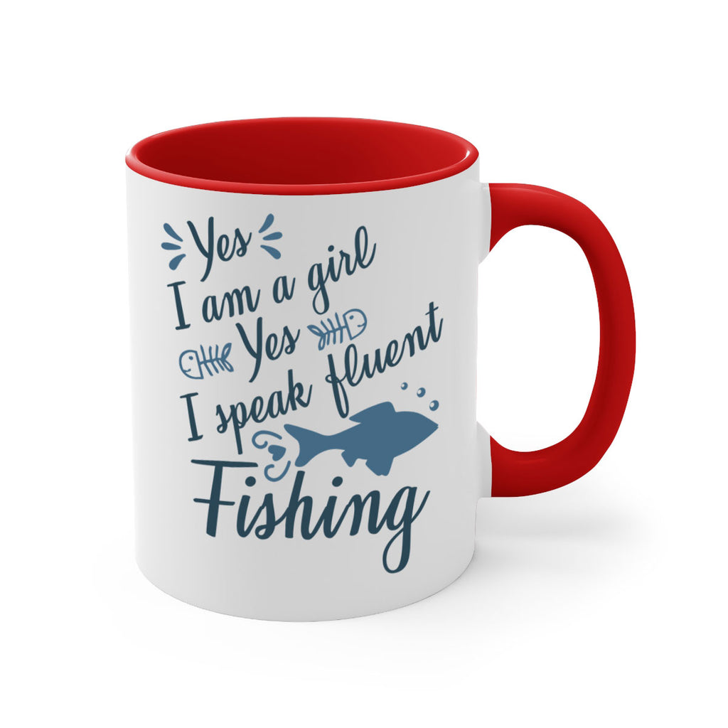 yes i am a girl 9#- fishing-Mug / Coffee Cup