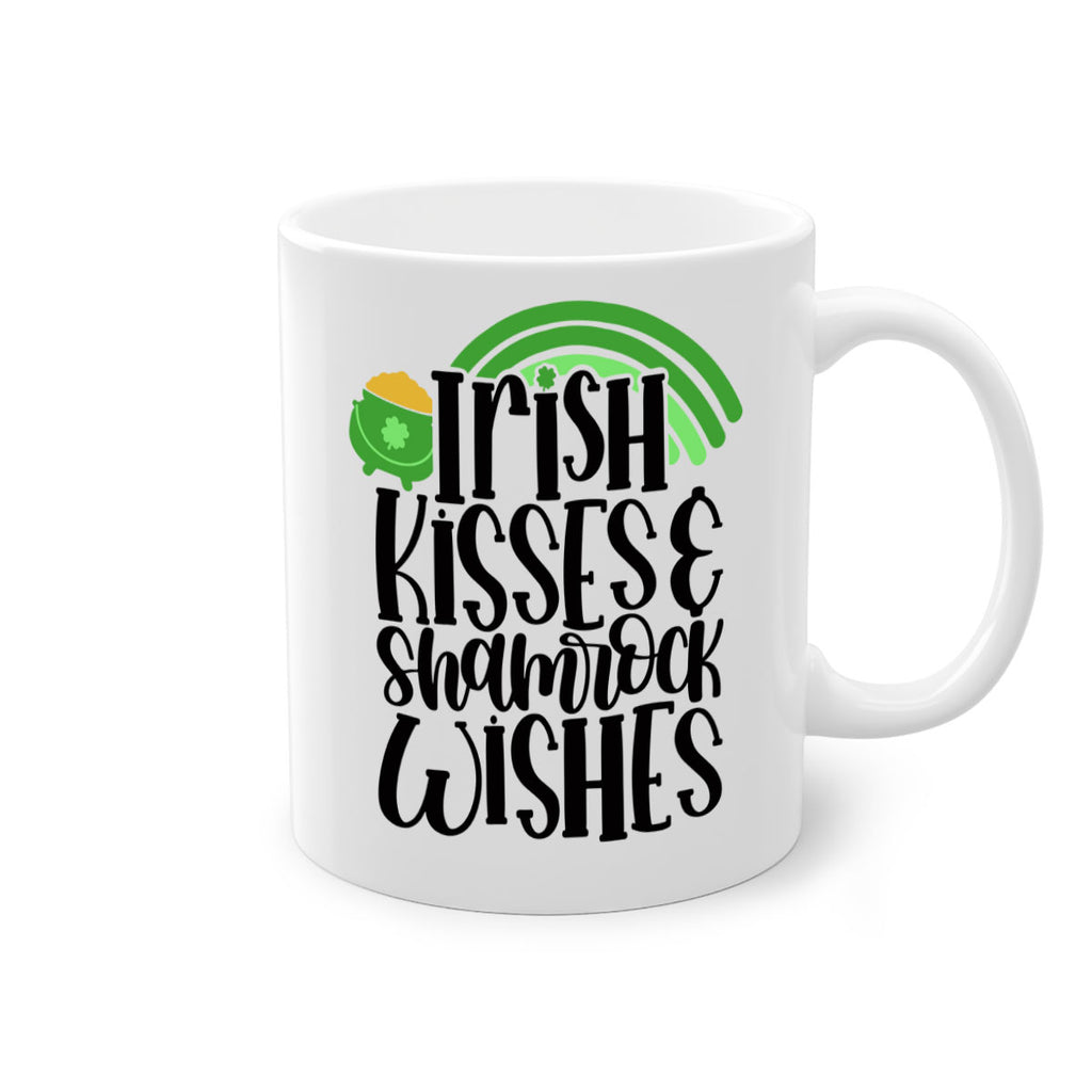 Irish Kisses Shamrock Wishes Style 80#- St Patricks Day-Mug / Coffee Cup