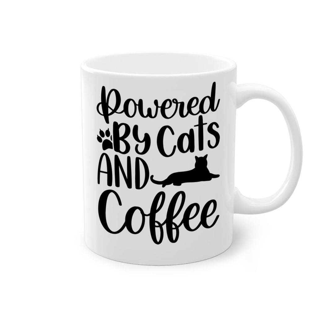 Powered By Cats And Coffee Style 102#- cat-Mug / Coffee Cup