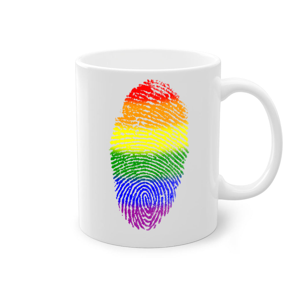 Rainbow Finger print 10#- lgbt-Mug / Coffee Cup