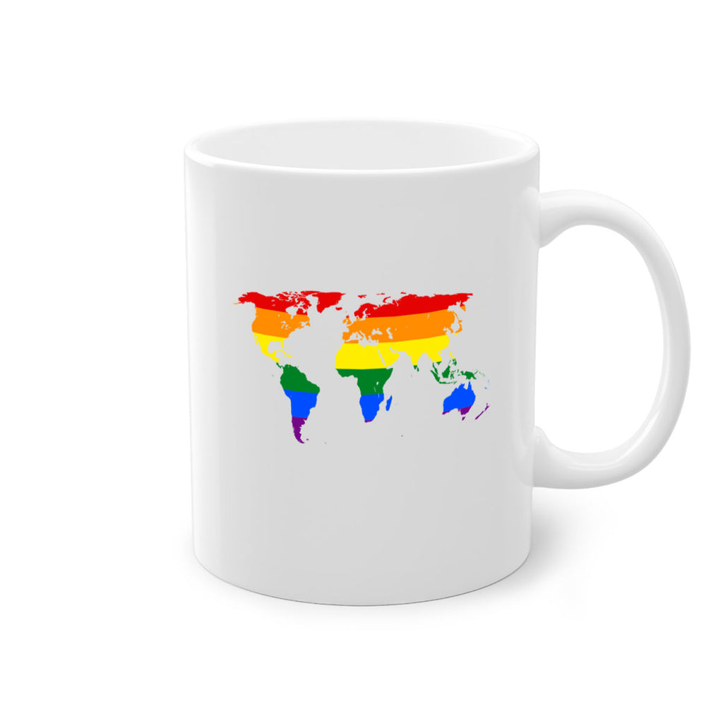 Rainbow World map 3#- lgbt-Mug / Coffee Cup