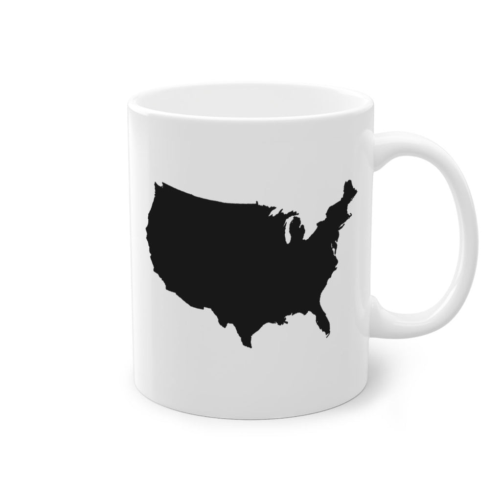 USA Solid Map Style 76#- 4th Of July-Mug / Coffee Cup