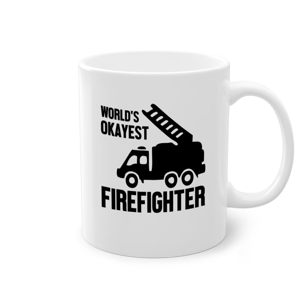 Worlds okayest Style 2#- fire fighter-Mug / Coffee Cup