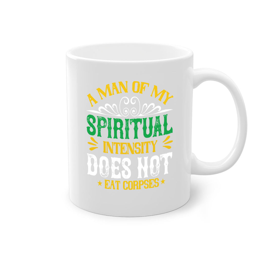 a man of my spiritual intensity does not eat corpsess 98#- vegan-Mug / Coffee Cup