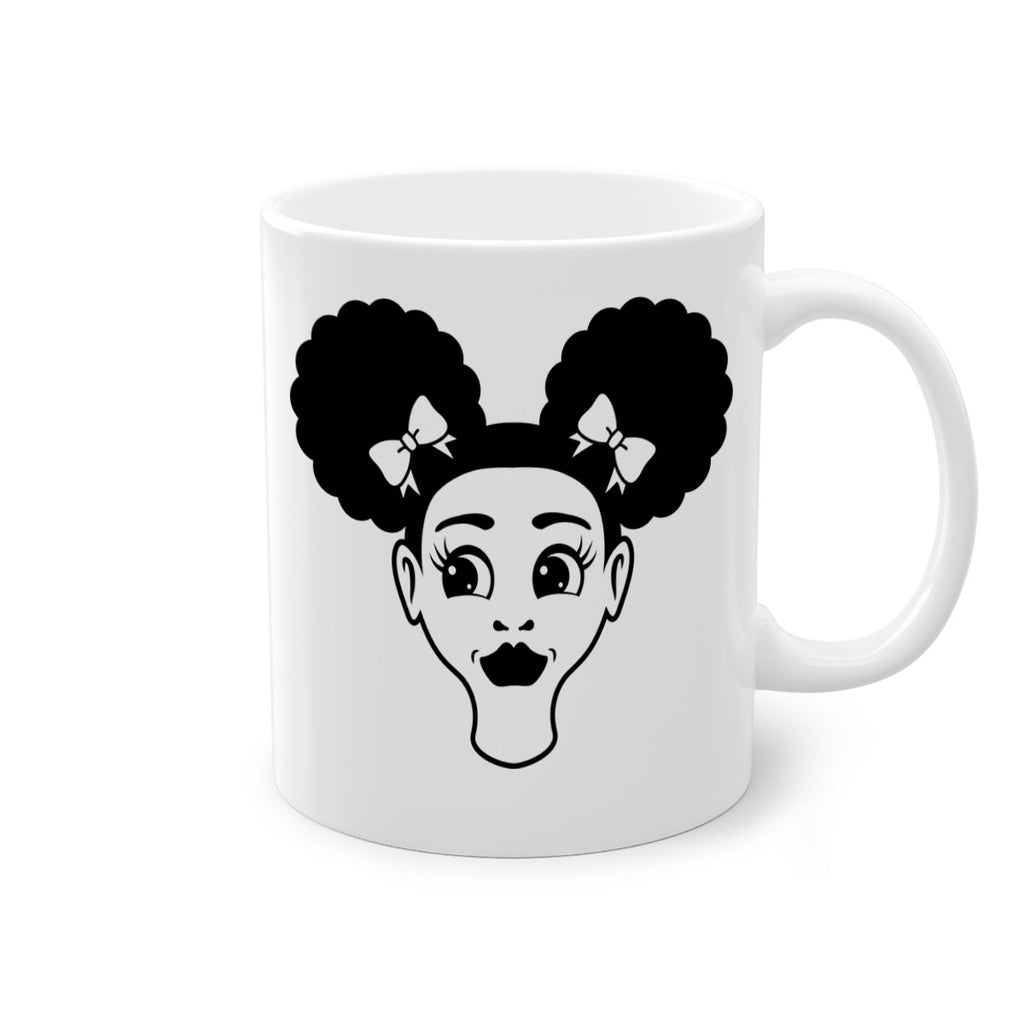 afro puffs girl face 73#- Black women - Girls-Mug / Coffee Cup