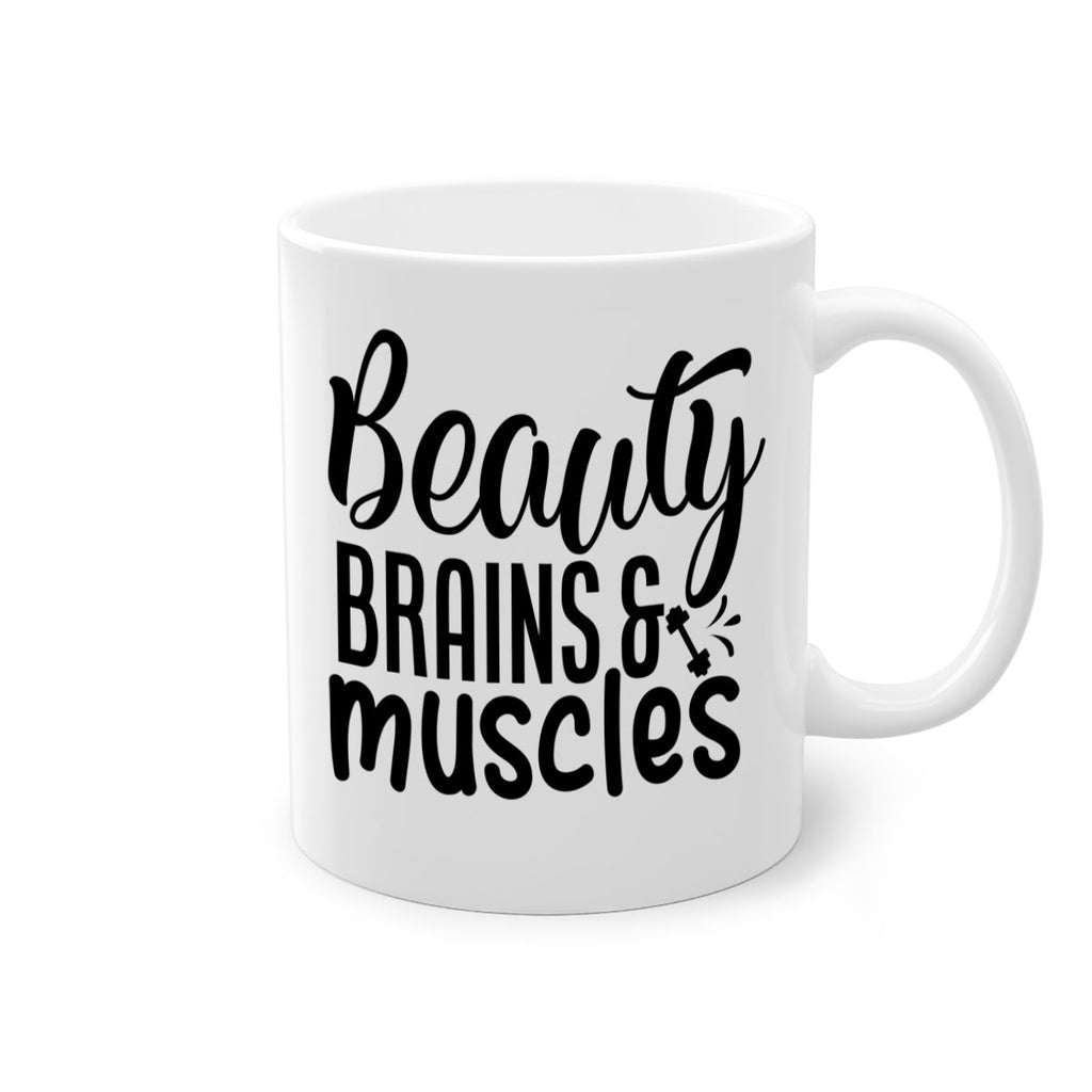 beauty brains muscles 51#- gym-Mug / Coffee Cup