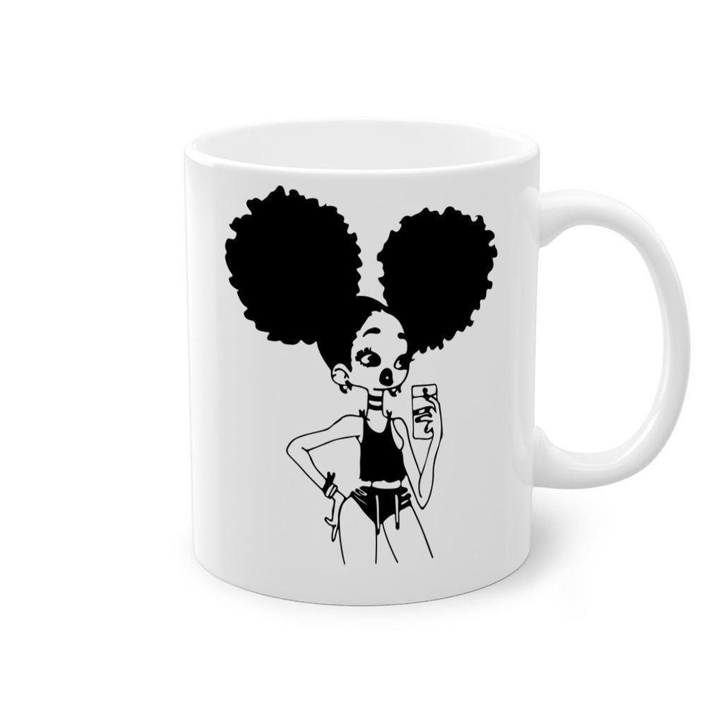 black girl taking mirror selfie  2#- Black women - Girls-Mug / Coffee Cup