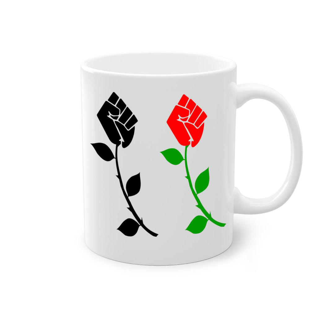 black power fist rose 197#- black words - phrases-Mug / Coffee Cup