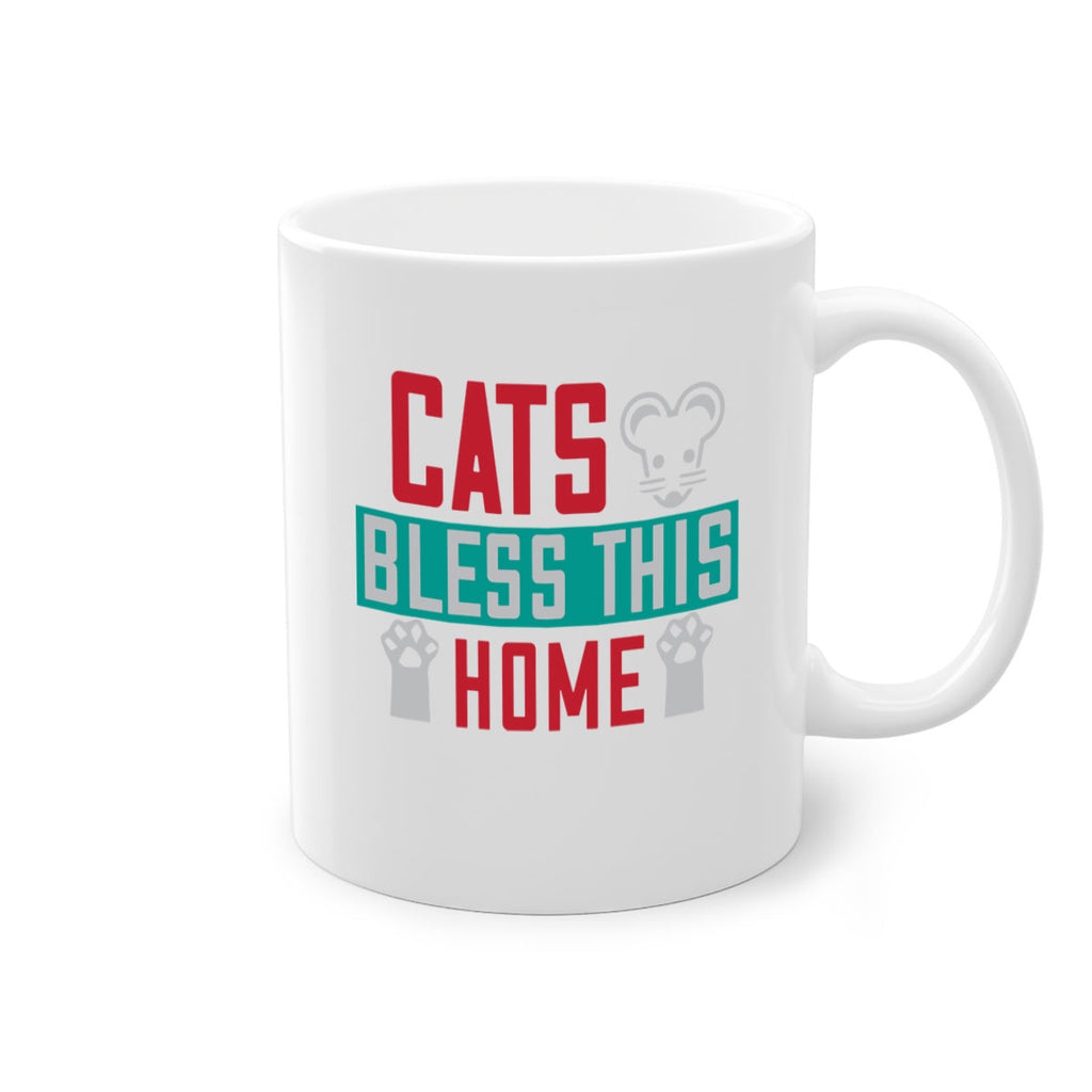 cats bless this home Style 36#- cat-Mug / Coffee Cup