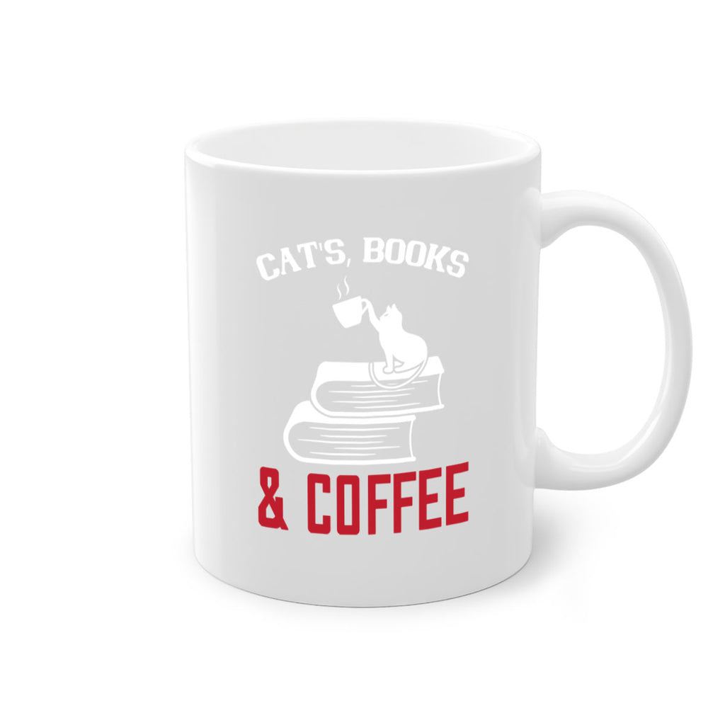 cats book and coffee Style 37#- cat-Mug / Coffee Cup