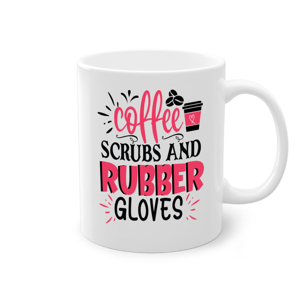 coffee scrubs and rubber gloves Style 393#- nurse-Mug / Coffee Cup