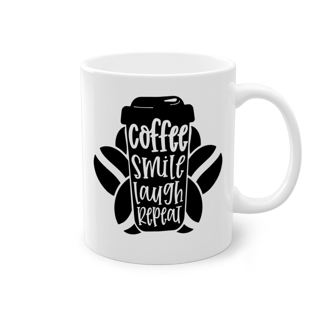 coffee smile laugh repeat 140#- coffee-Mug / Coffee Cup