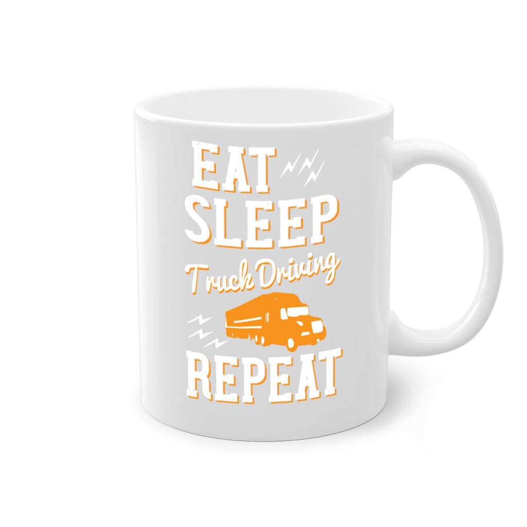 eat sleep truck driving repeat Style 3#- truck driver-Mug / Coffee Cup