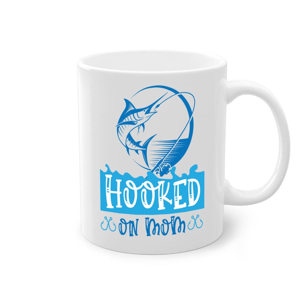 hooked on mom 217#- fishing-Mug / Coffee Cup