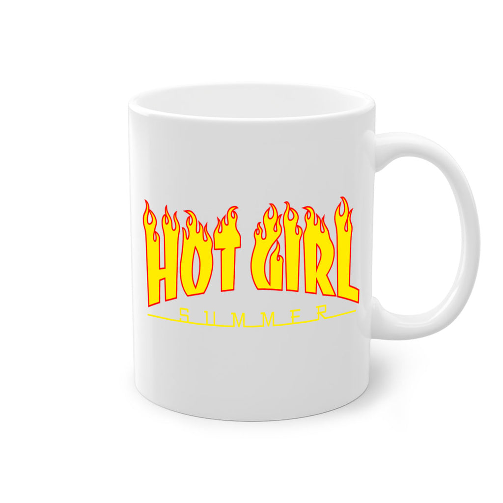 hot girl  summer fire 123#- black words - phrases-Mug / Coffee Cup