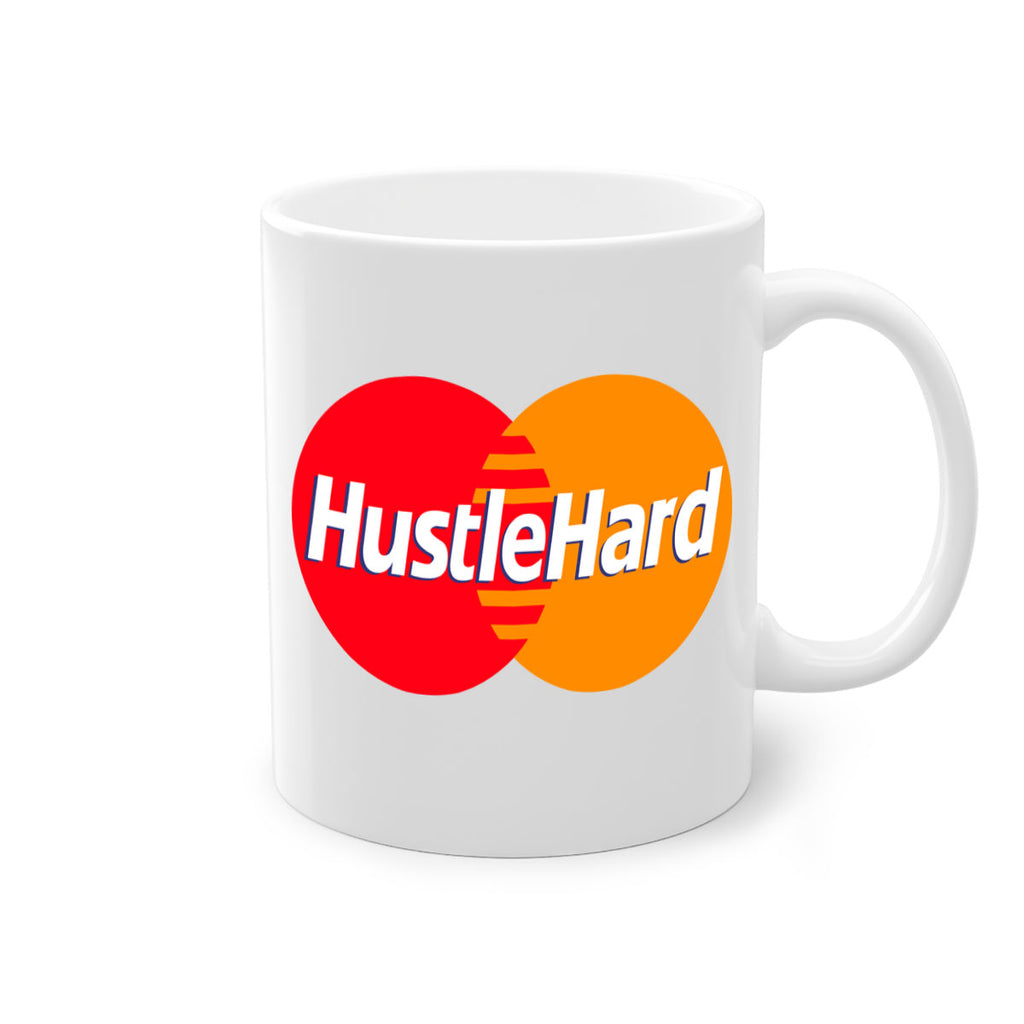 hustle hard 122#- black words - phrases-Mug / Coffee Cup