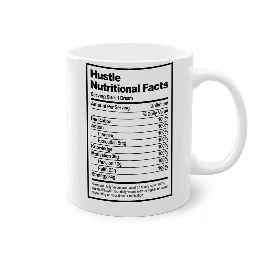 hustle nutritional facts 121#- black words - phrases-Mug / Coffee Cup