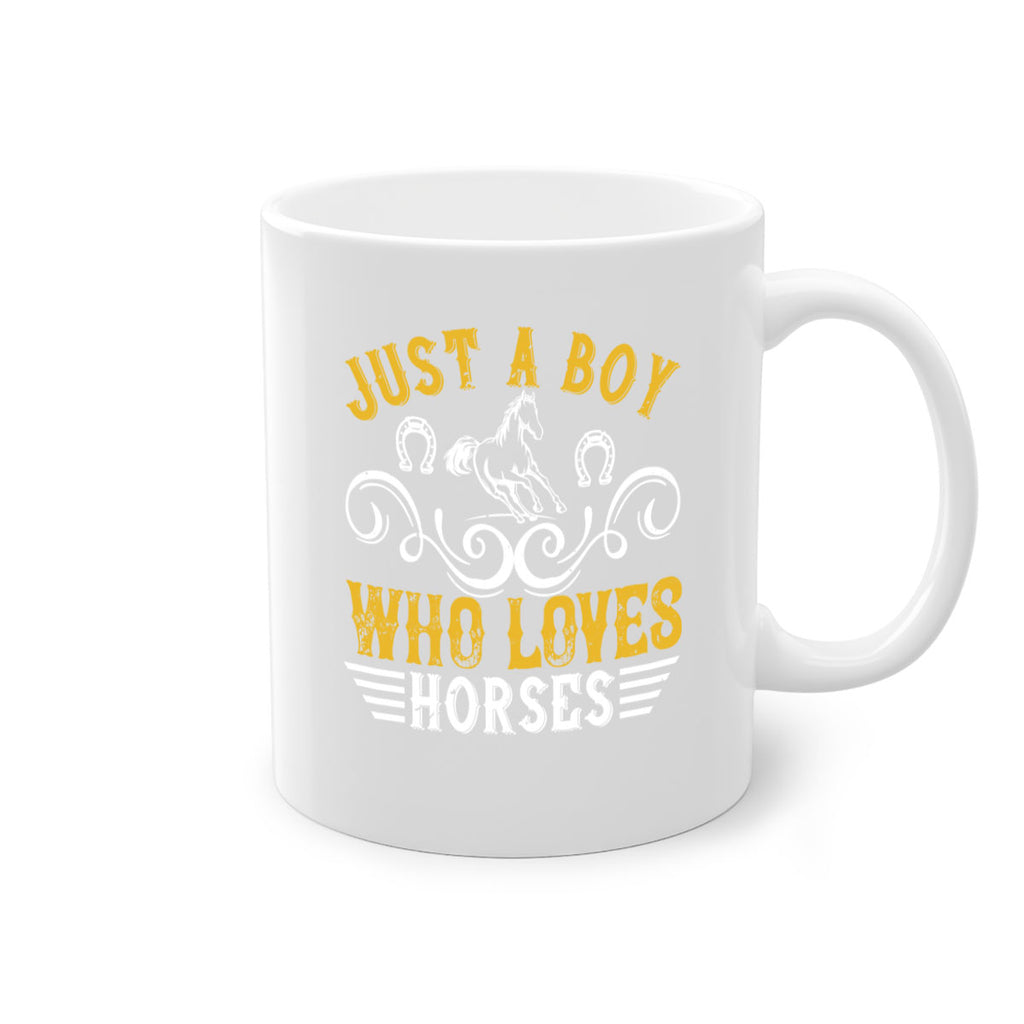 just a boy who loves horses Style 32#- horse-Mug / Coffee Cup