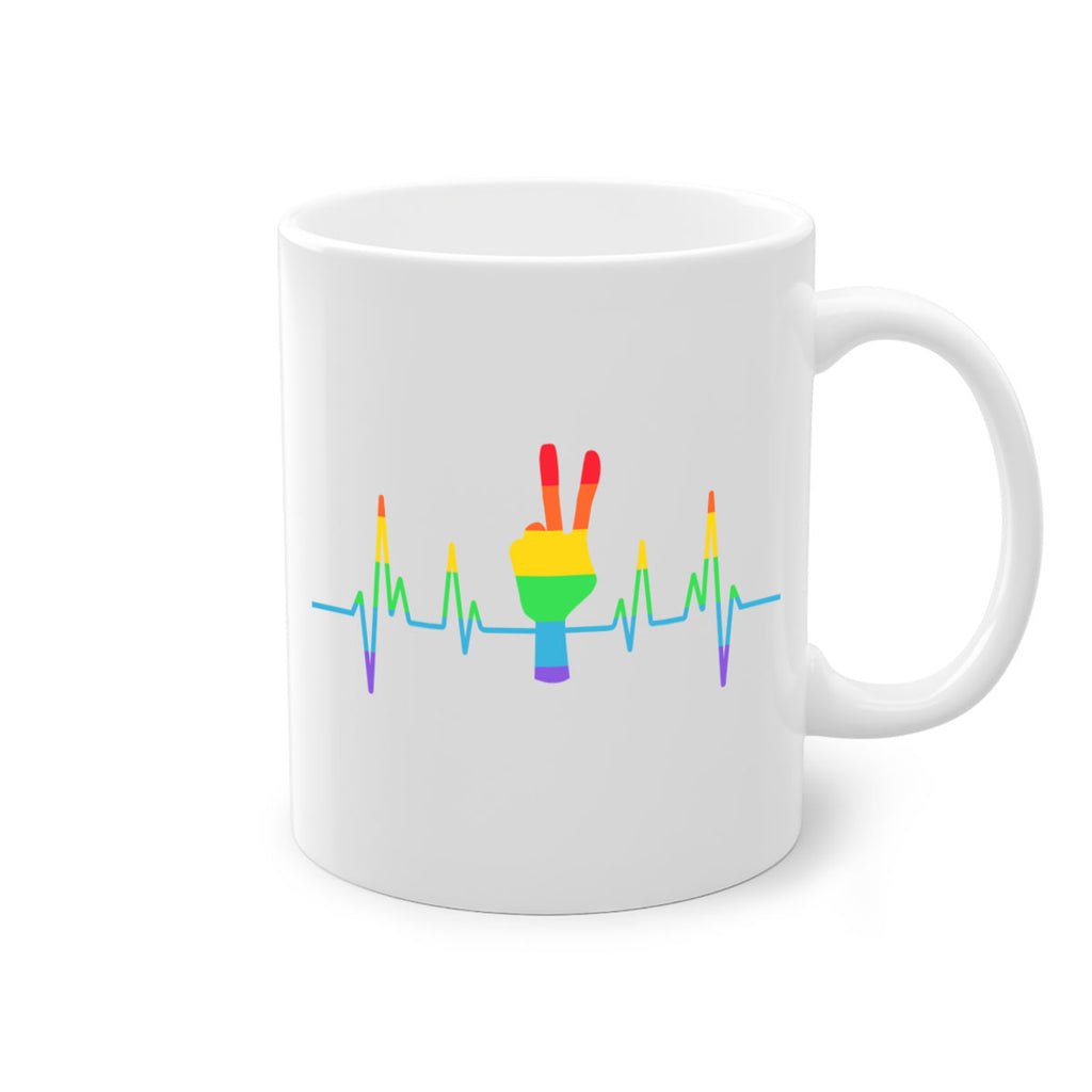 lgbt gay pride heartbeat lgbt 104#- lgbt-Mug / Coffee Cup