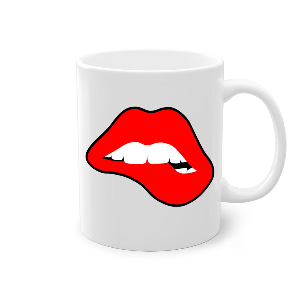 lips 100#- black words - phrases-Mug / Coffee Cup