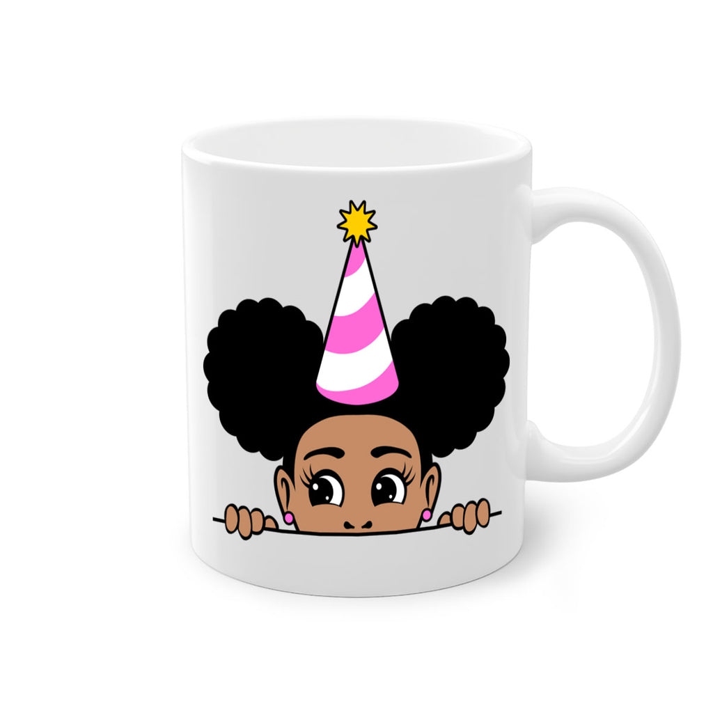 peekaboo afro puffs birthday girl 24#- Black women - Girls-Mug / Coffee Cup