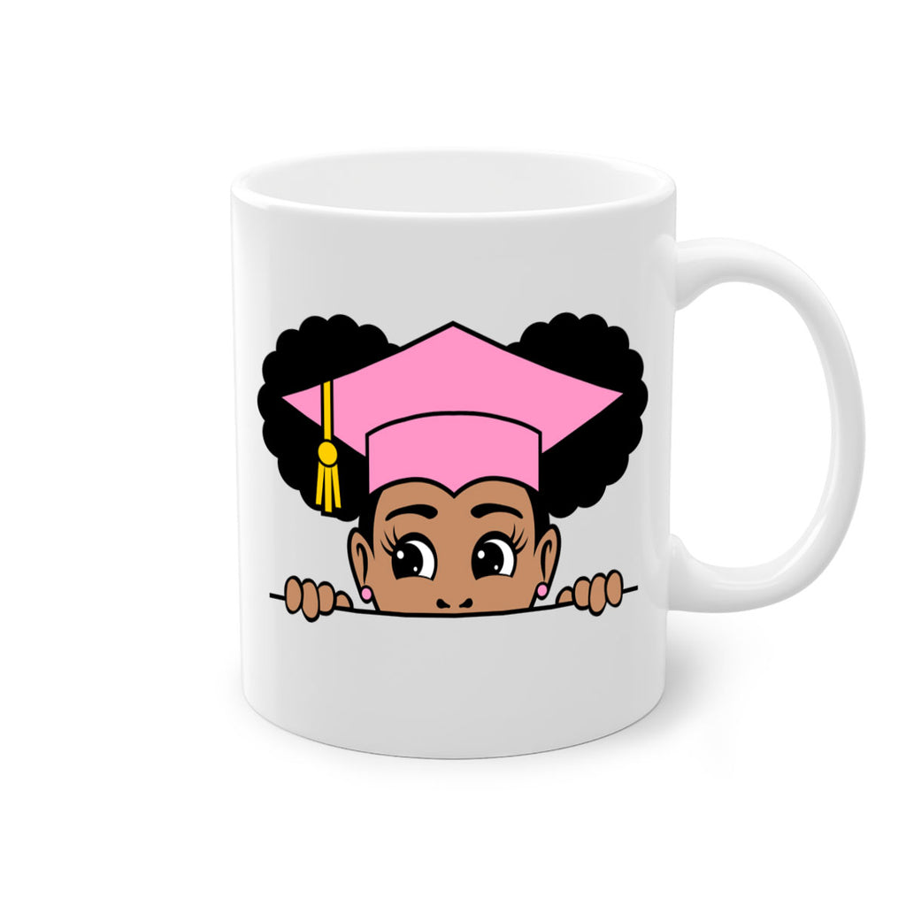 peekaboo afro puffs grad girl 23#- Black women - Girls-Mug / Coffee Cup