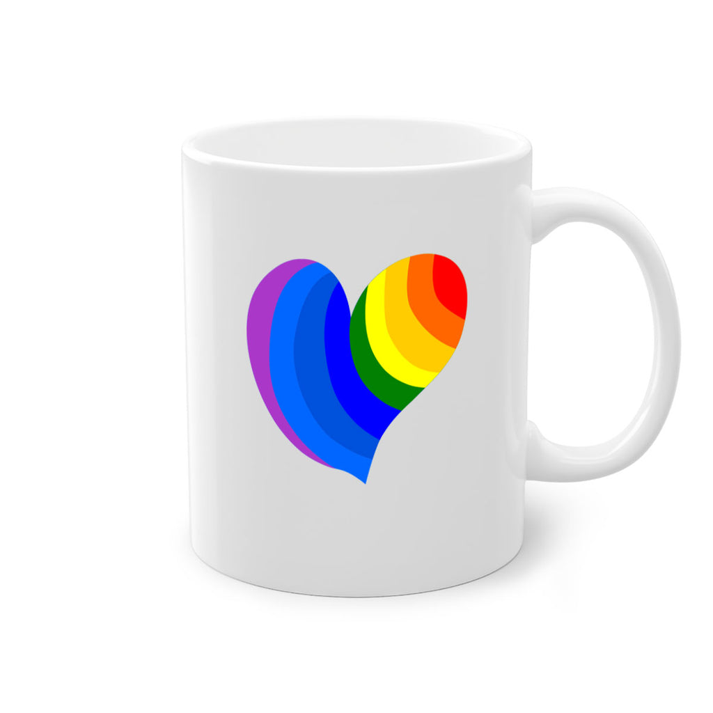rainbow heart wavy 7#- lgbt-Mug / Coffee Cup
