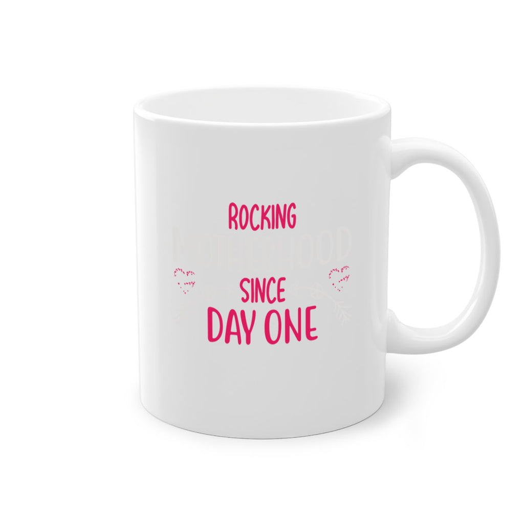 rocking motherhood since day one 69#- mom-Mug / Coffee Cup