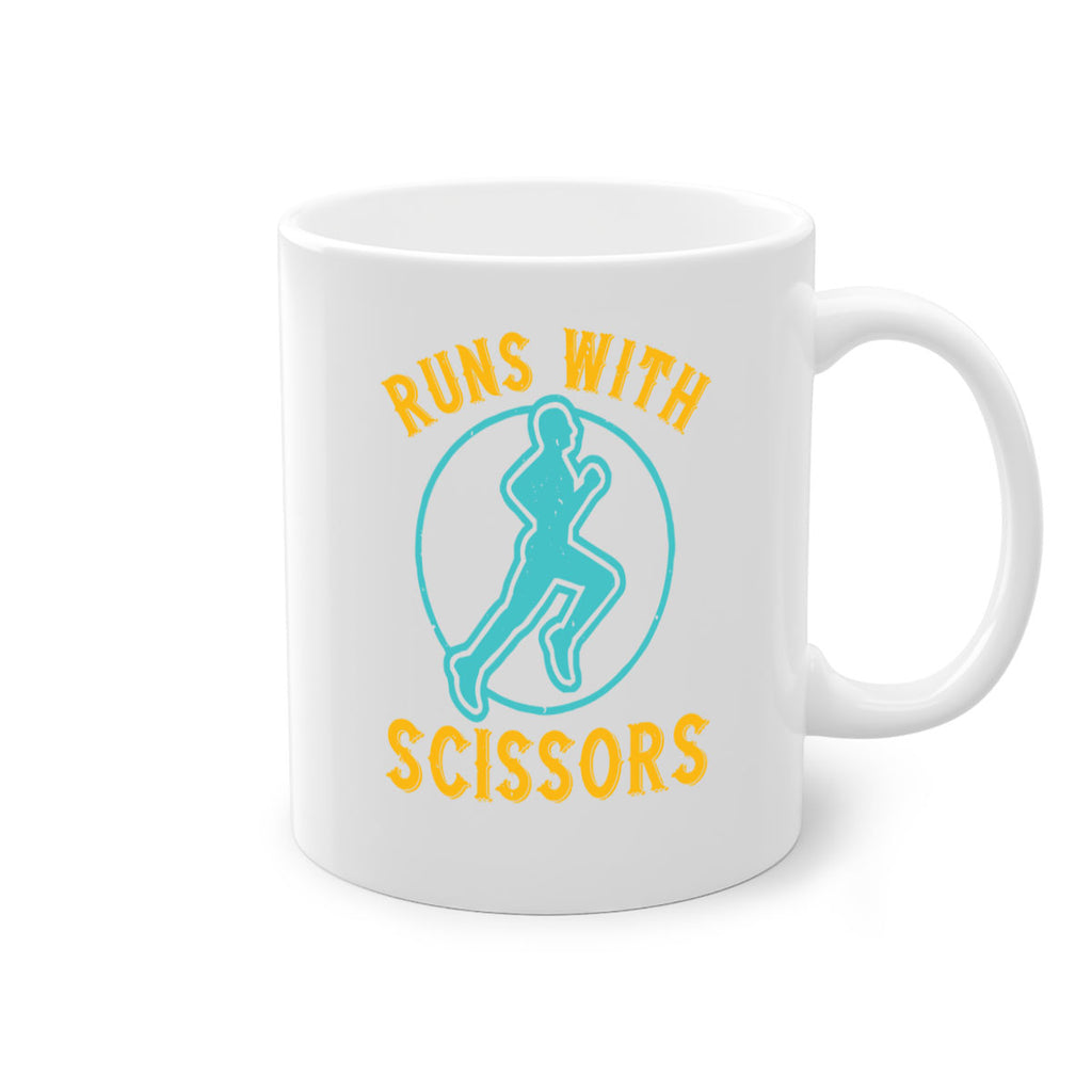 run with sclssors 25#- running-Mug / Coffee Cup