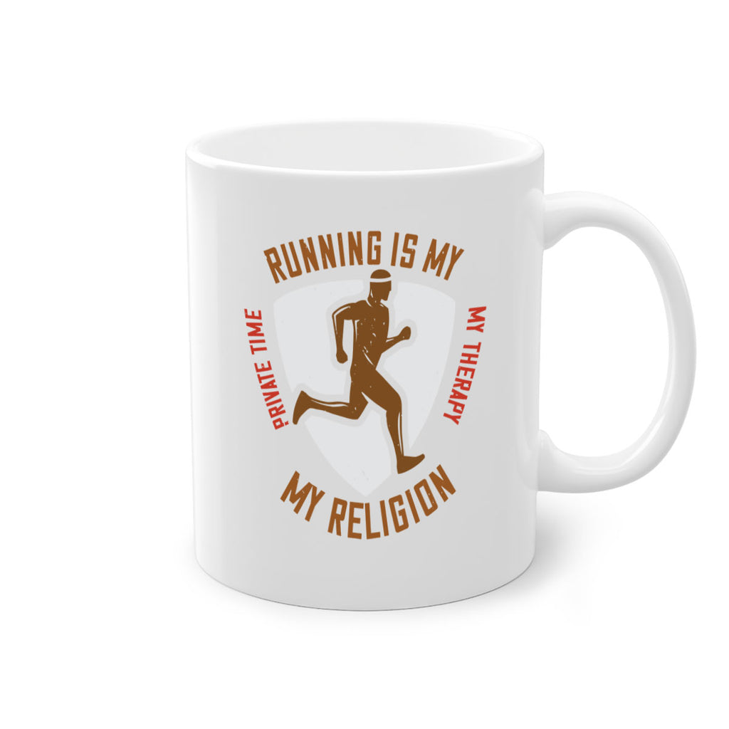 running is my private time my therapy my religion 21#- running-Mug / Coffee Cup