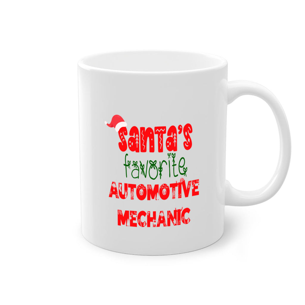 santas favorite automotive mechanic style 668#- christmas-Mug / Coffee Cup