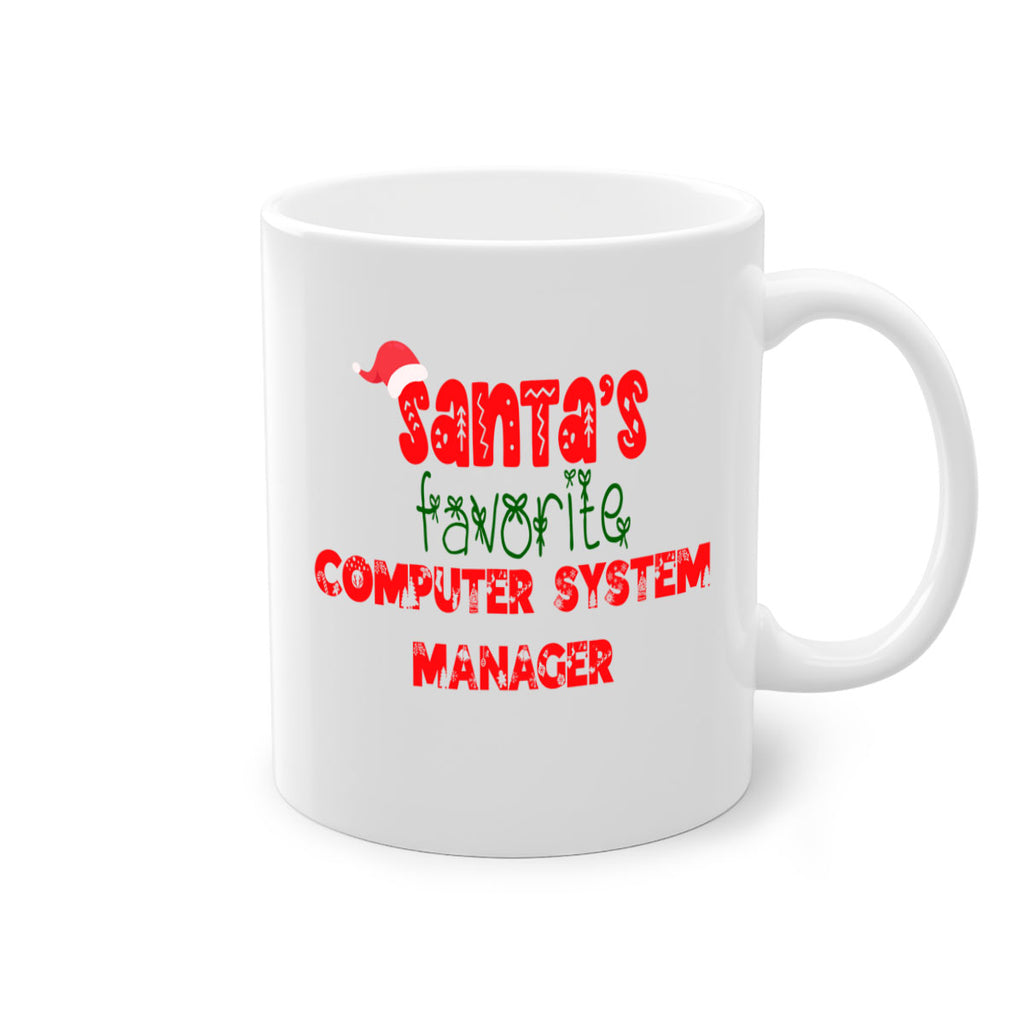 santas favorite computer system manager style 733#- christmas-Mug / Coffee Cup