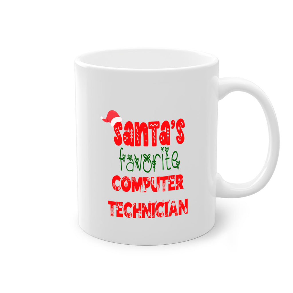 santas favorite computer technician style 734#- christmas-Mug / Coffee Cup