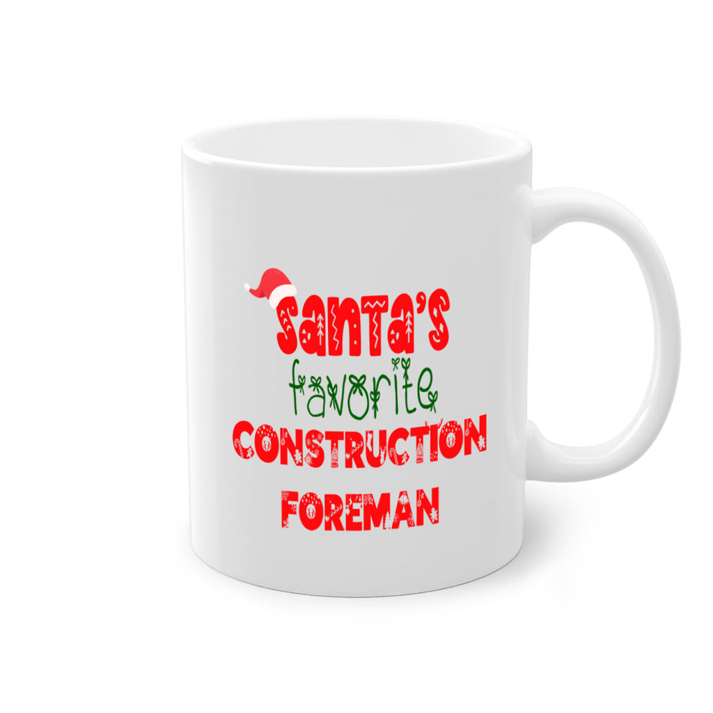 santas favorite construction foreman style 738#- christmas-Mug / Coffee Cup