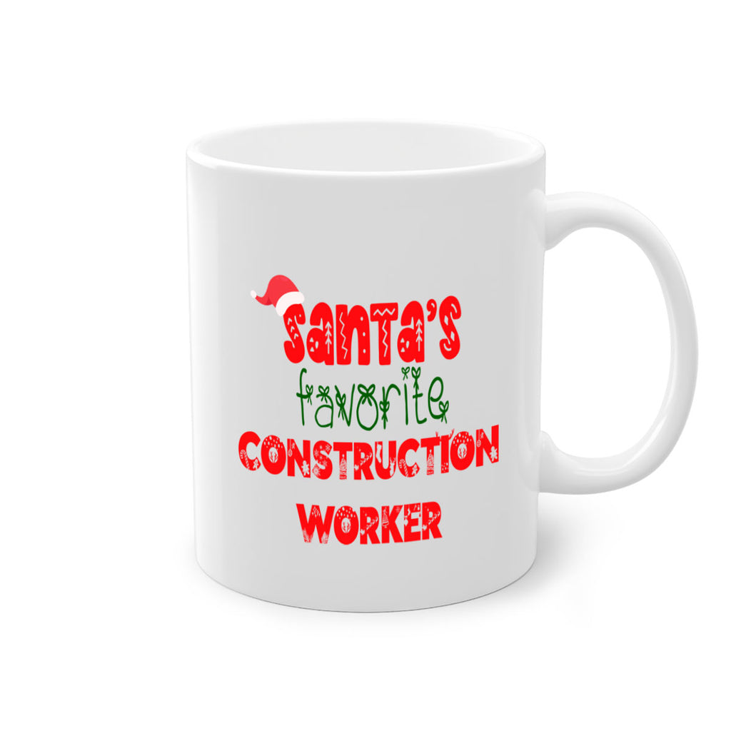 santas favorite construction worker style 739#- christmas-Mug / Coffee Cup
