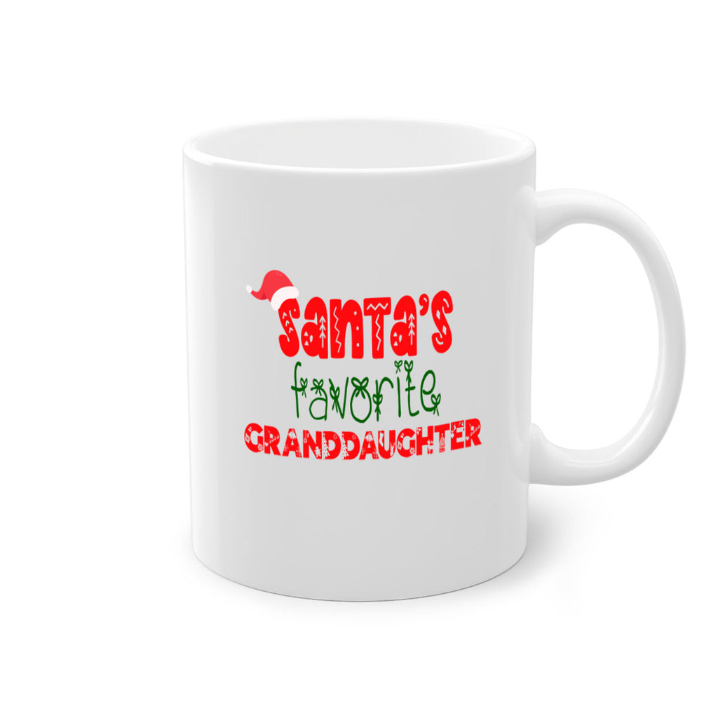 santas favorite granddaughter style 848#- christmas-Mug / Coffee Cup