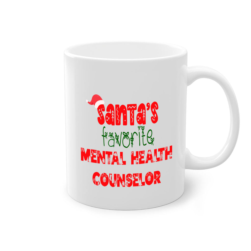 santas favorite mental health counselor style 952#- christmas-Mug / Coffee Cup