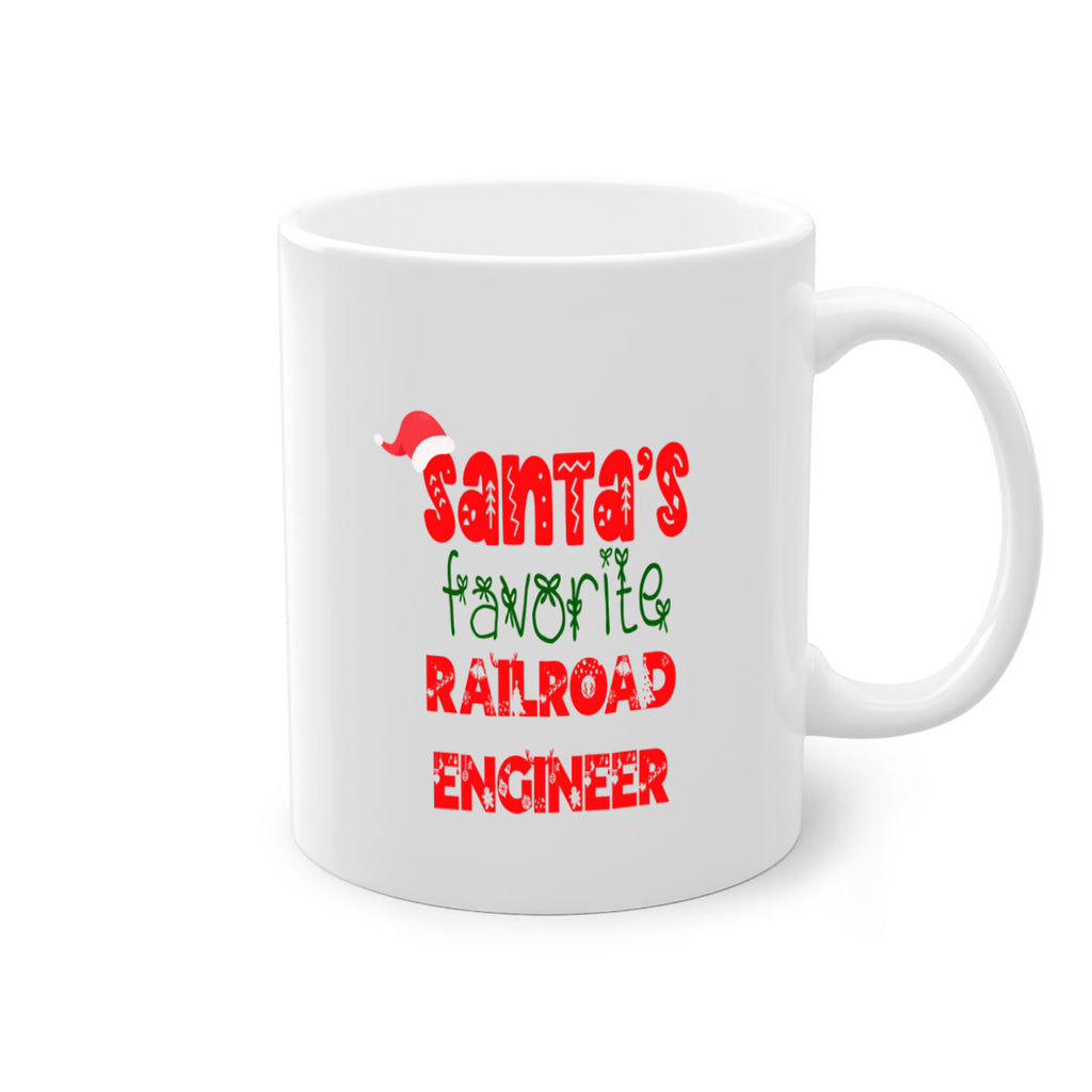 santas favorite railroad engineer style 1053#- christmas-Mug / Coffee Cup