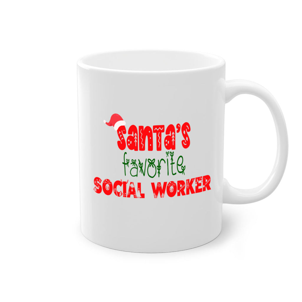 santas favorite social worker style 1085#- christmas-Mug / Coffee Cup
