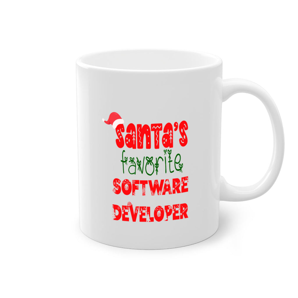 santas favorite software developer style 1087#- christmas-Mug / Coffee Cup