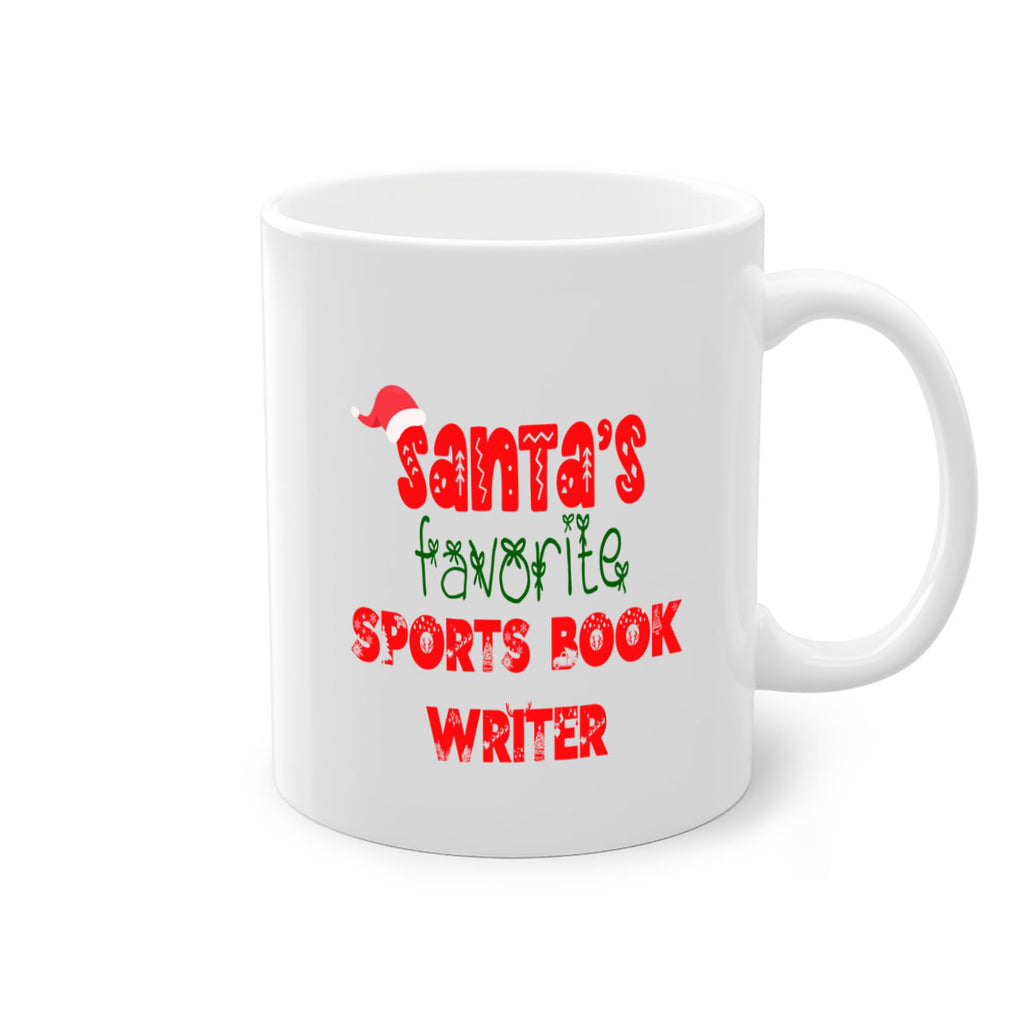 santas favorite sports book writer style 1091#- christmas-Mug / Coffee Cup