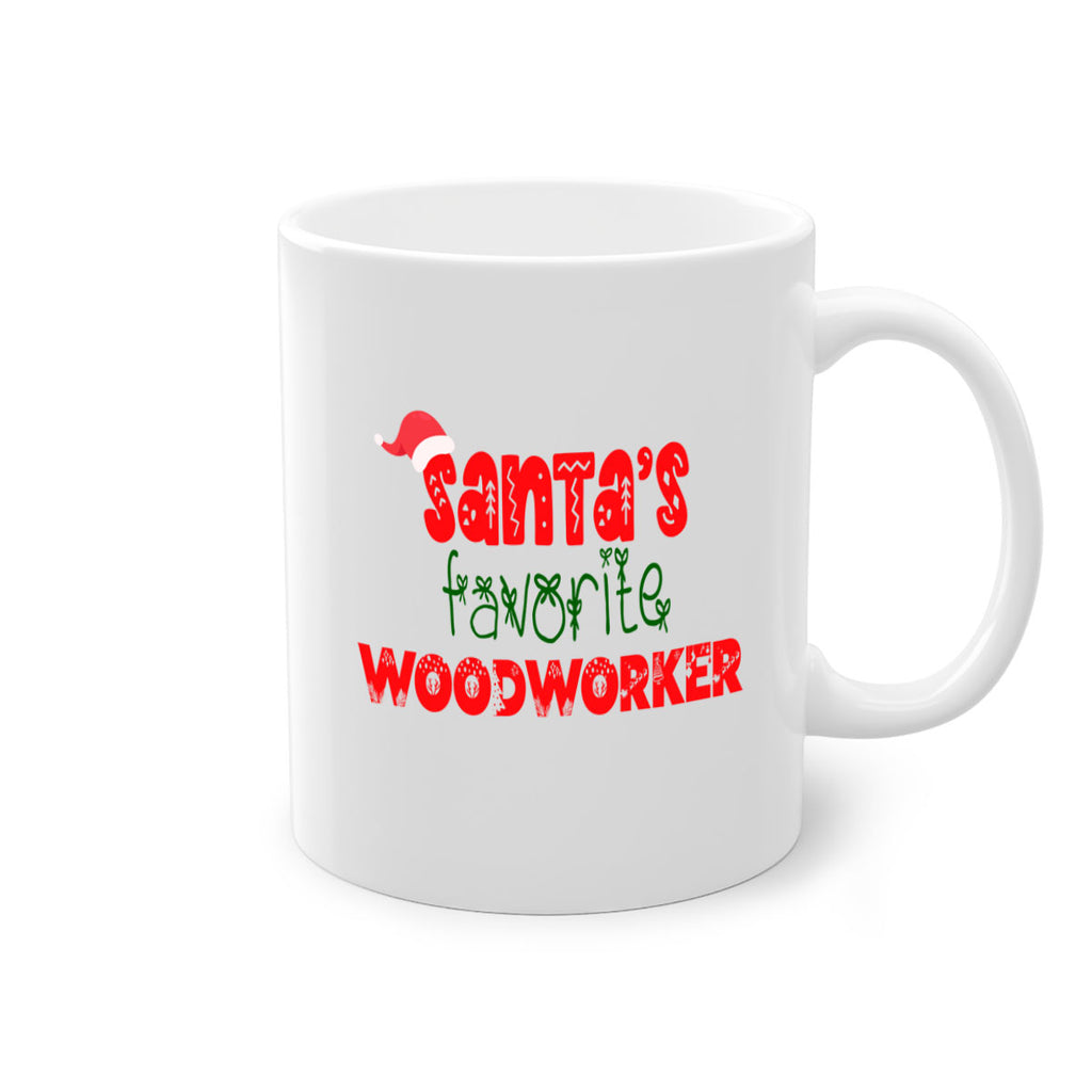 santas favorite woodworker style 1157#- christmas-Mug / Coffee Cup